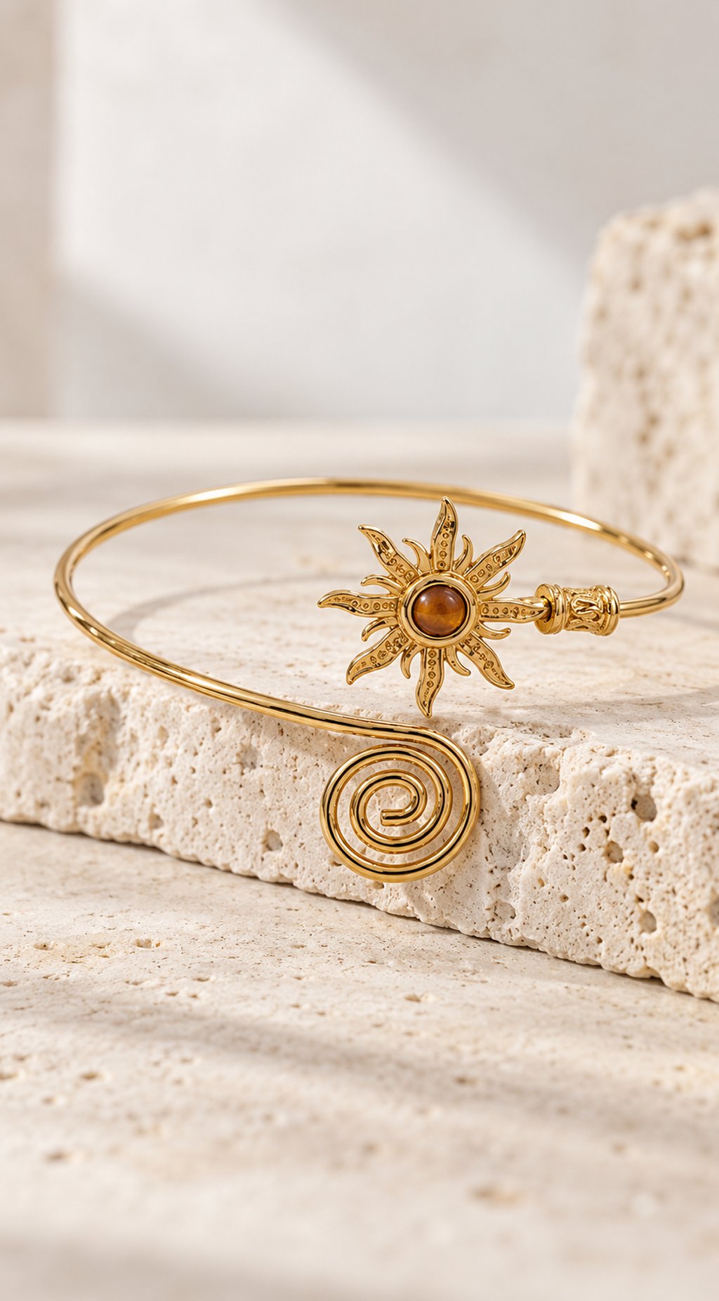 Brown Sun Arm Cuff Bracelet