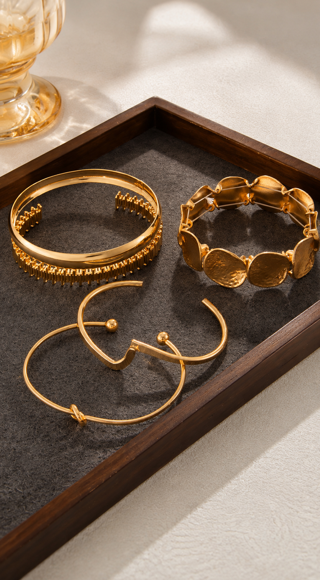 Gold Gold Bangle Bracelet Set