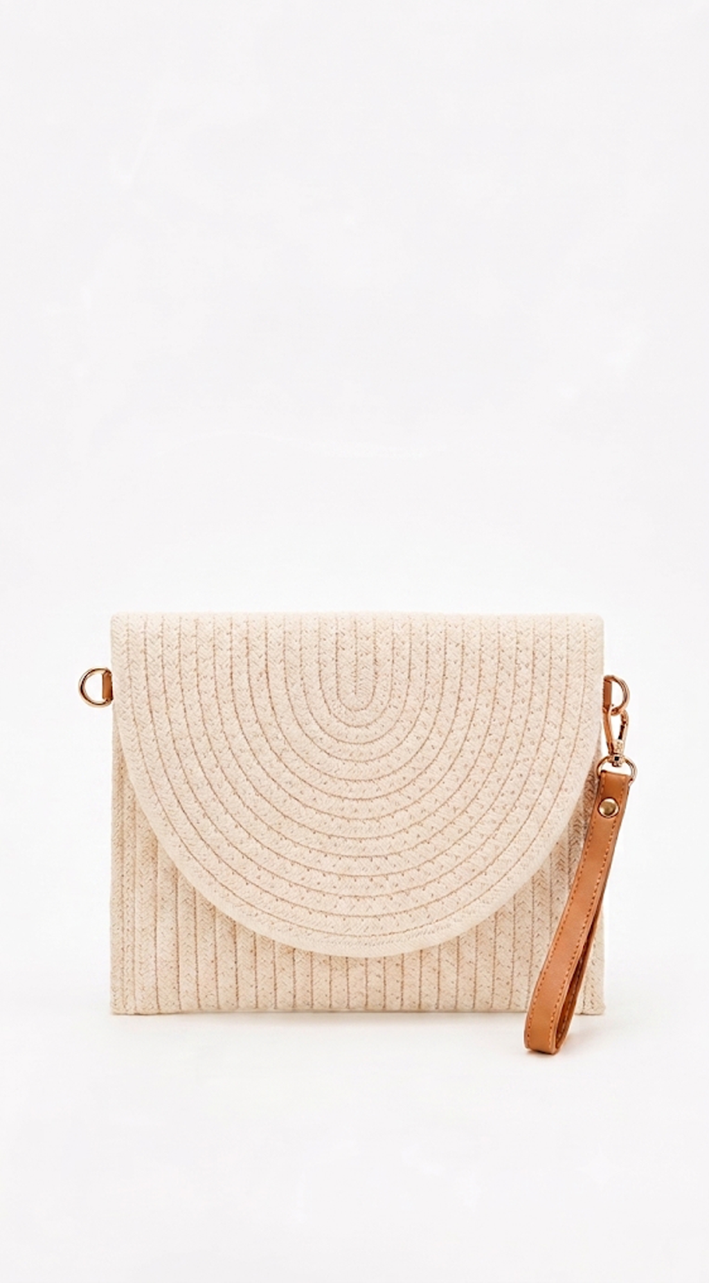 Ivory Braided Envelope Clutch