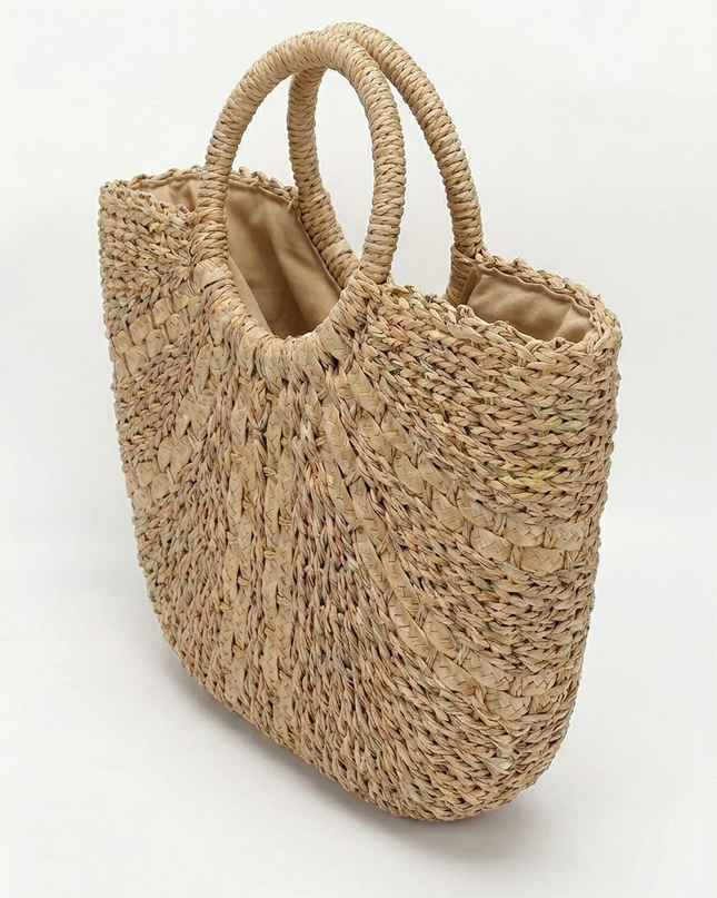 Khaki Seabreeze Straw Bag