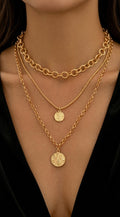 Gold Chains Multi Necklace