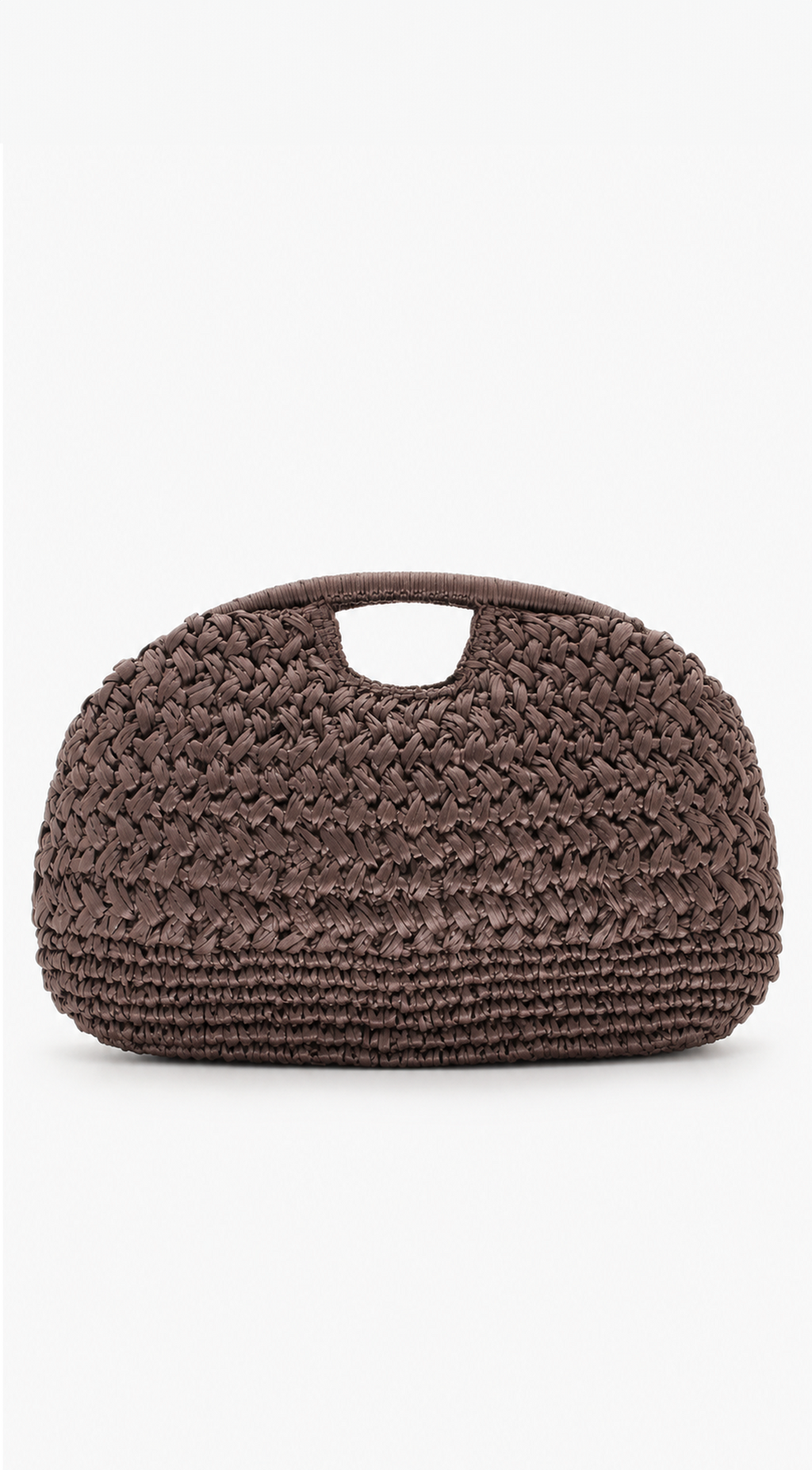 Brown Woven Clutch Bag