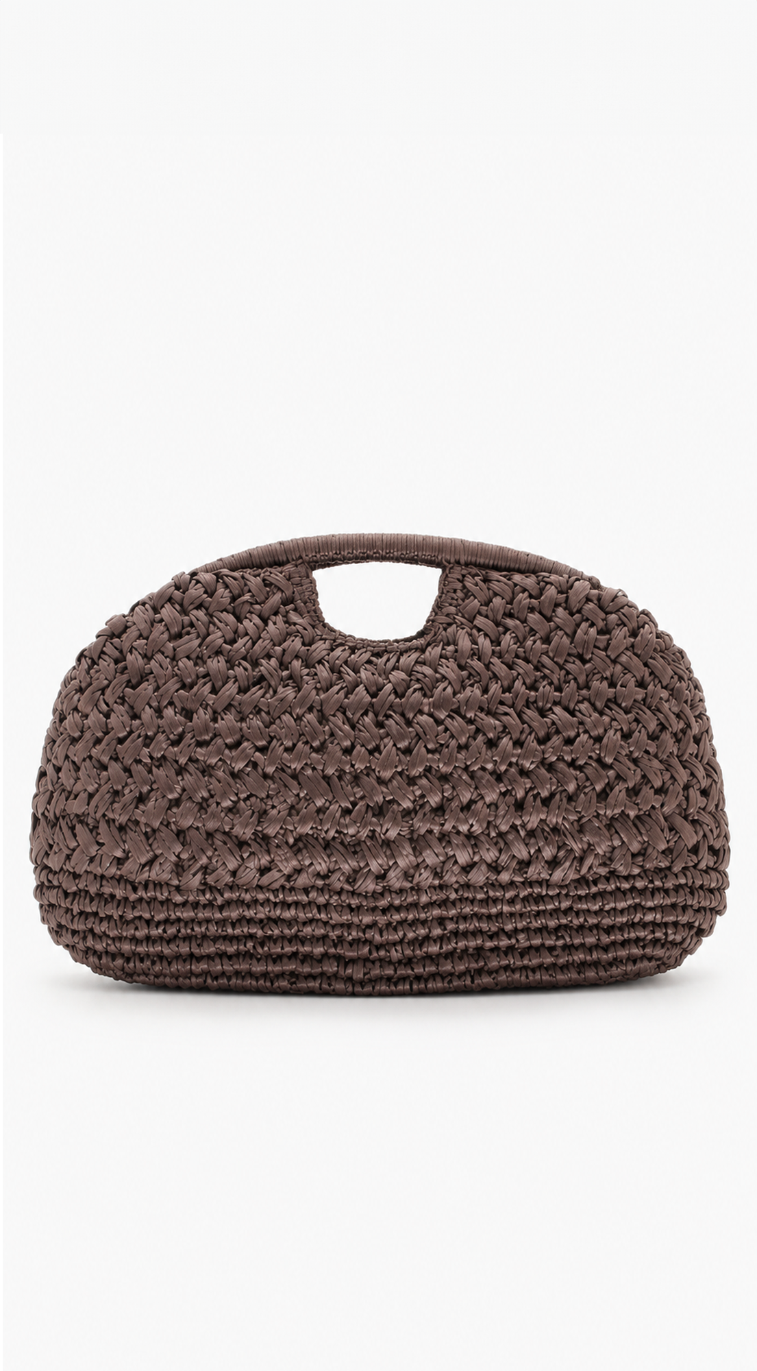 Brown Woven Clutch Bag