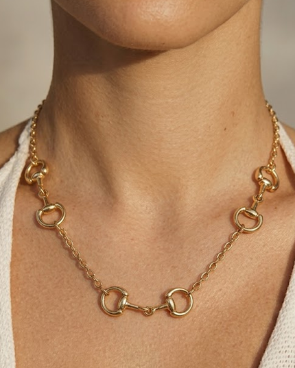 Gold Cavallo Link Necklace