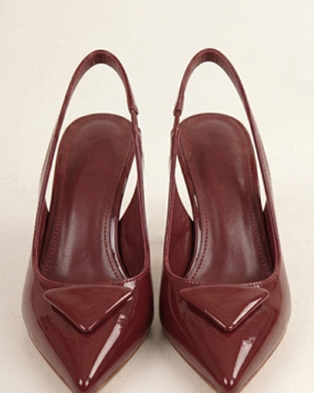 Burgundy Sling back Heel