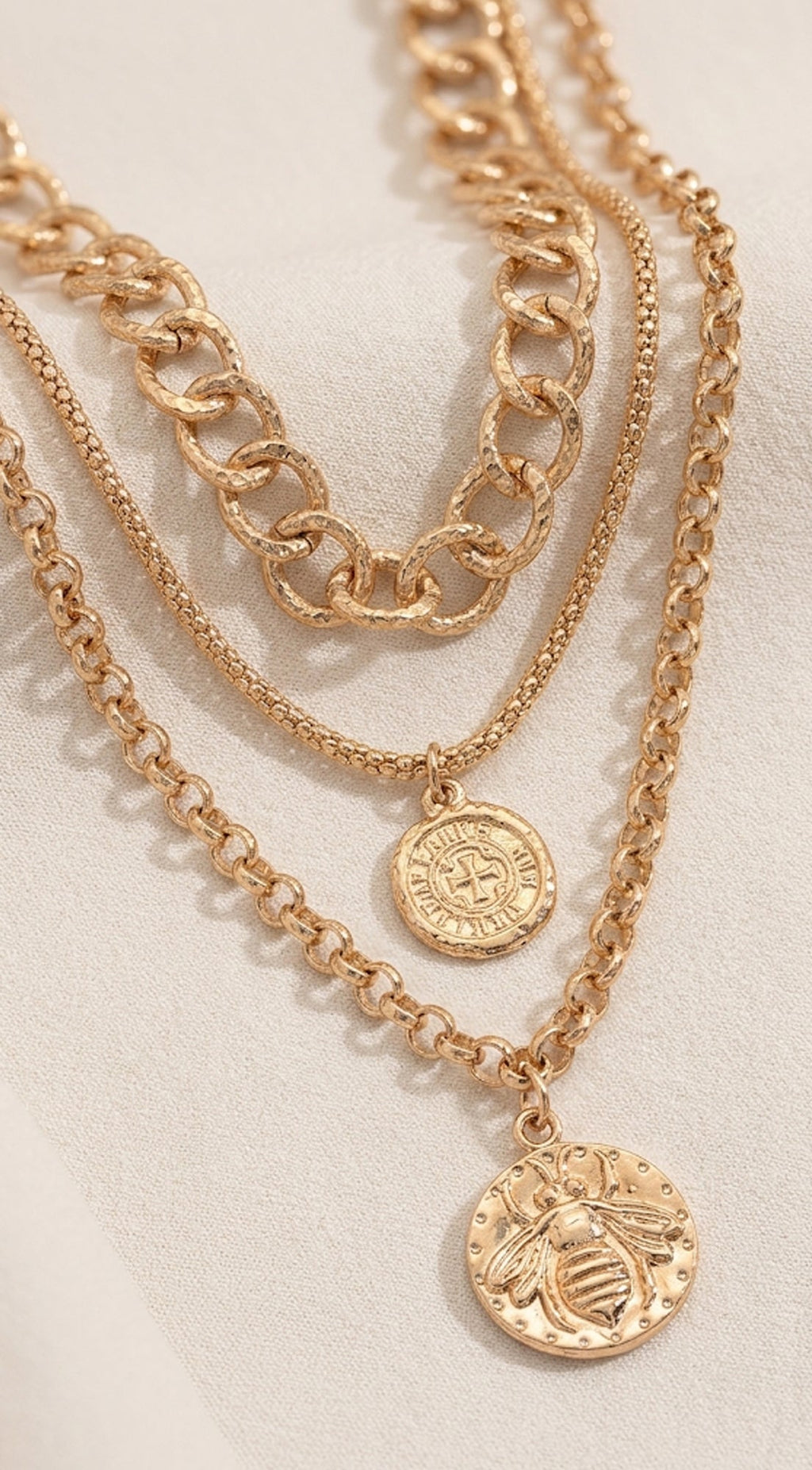 Gold Chains Multi Necklace