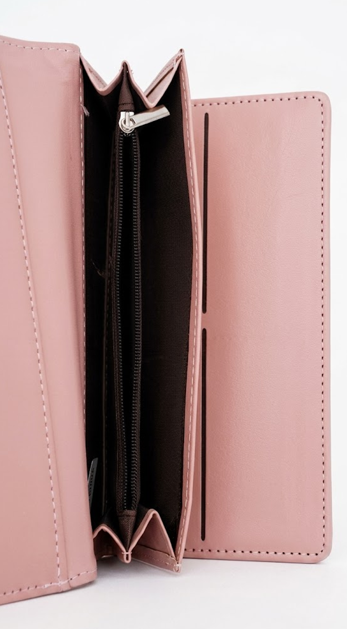 Pink Envelope Faux Leather Wallet Clutch