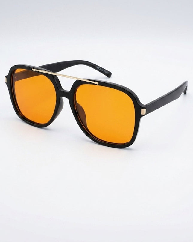 Orange Aviator Tinted Sunglasses