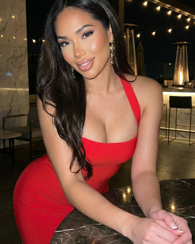 Red Mermaid Bandage Dress