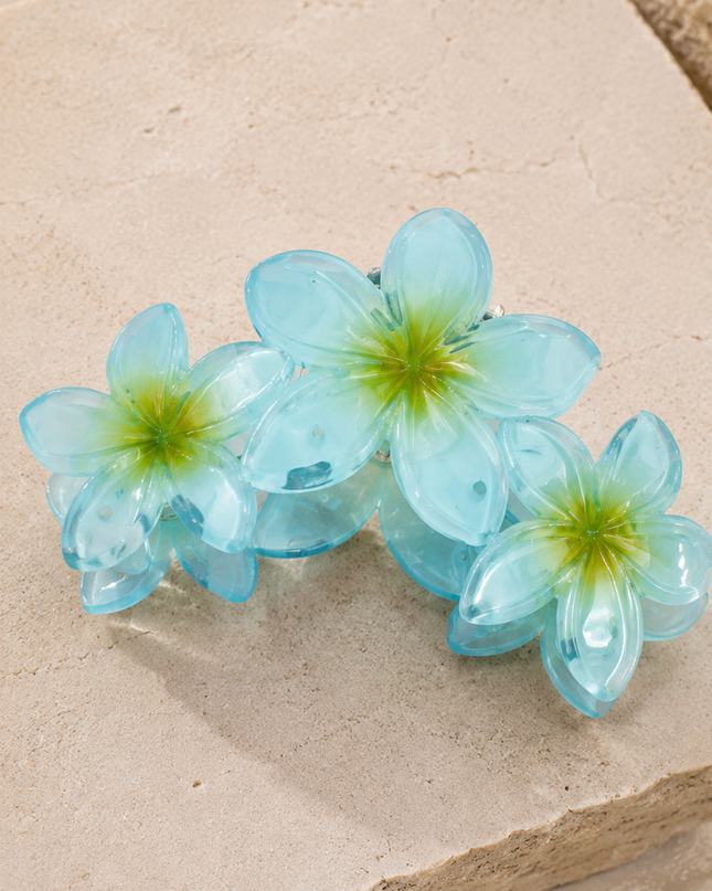 Blue Flower Claw Clip