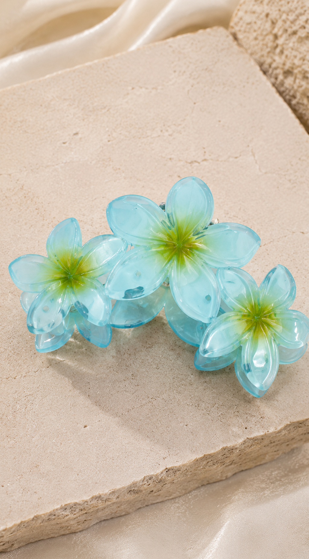 Blue Flower Claw Clip
