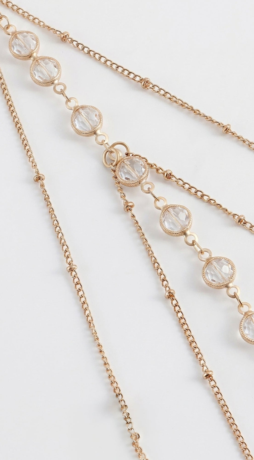 Gold Draped Crystal Multi-strand Leg Chain