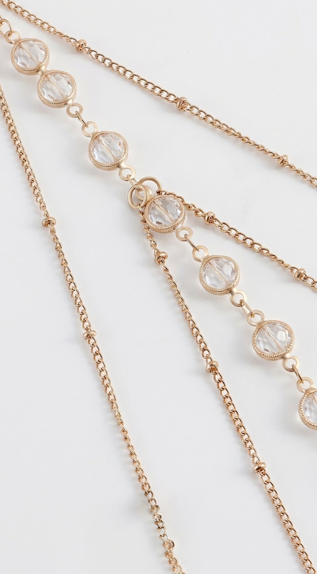 Gold Draped Crystal Multi-strand Leg Chain