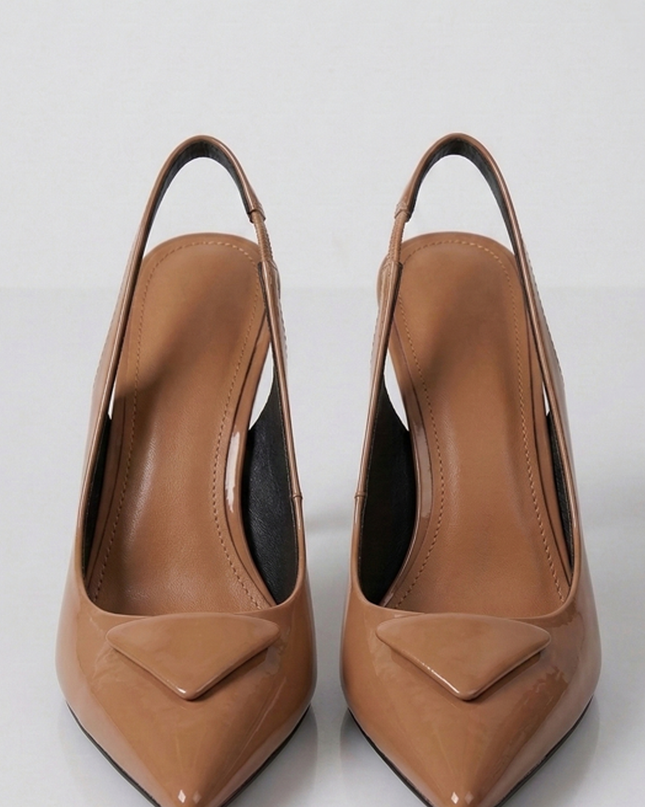 Mocha Sling back Heel
