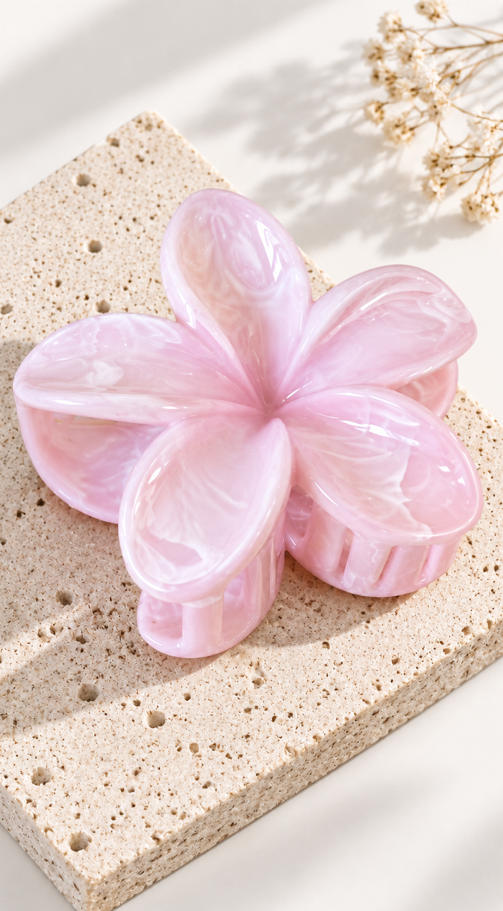 Pink Flower Summer Hair Clip