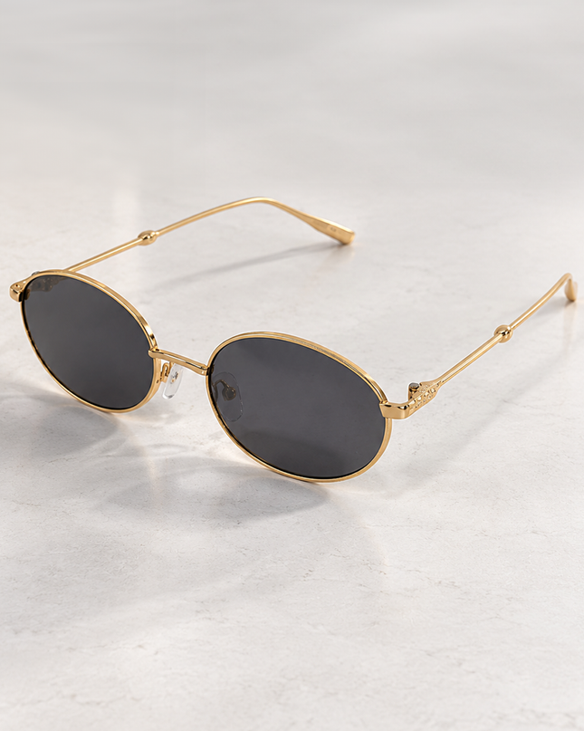Black Mimi Round Sunglasses