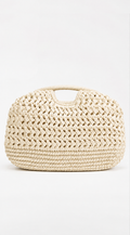 Ivory Woven Clutch Bag
