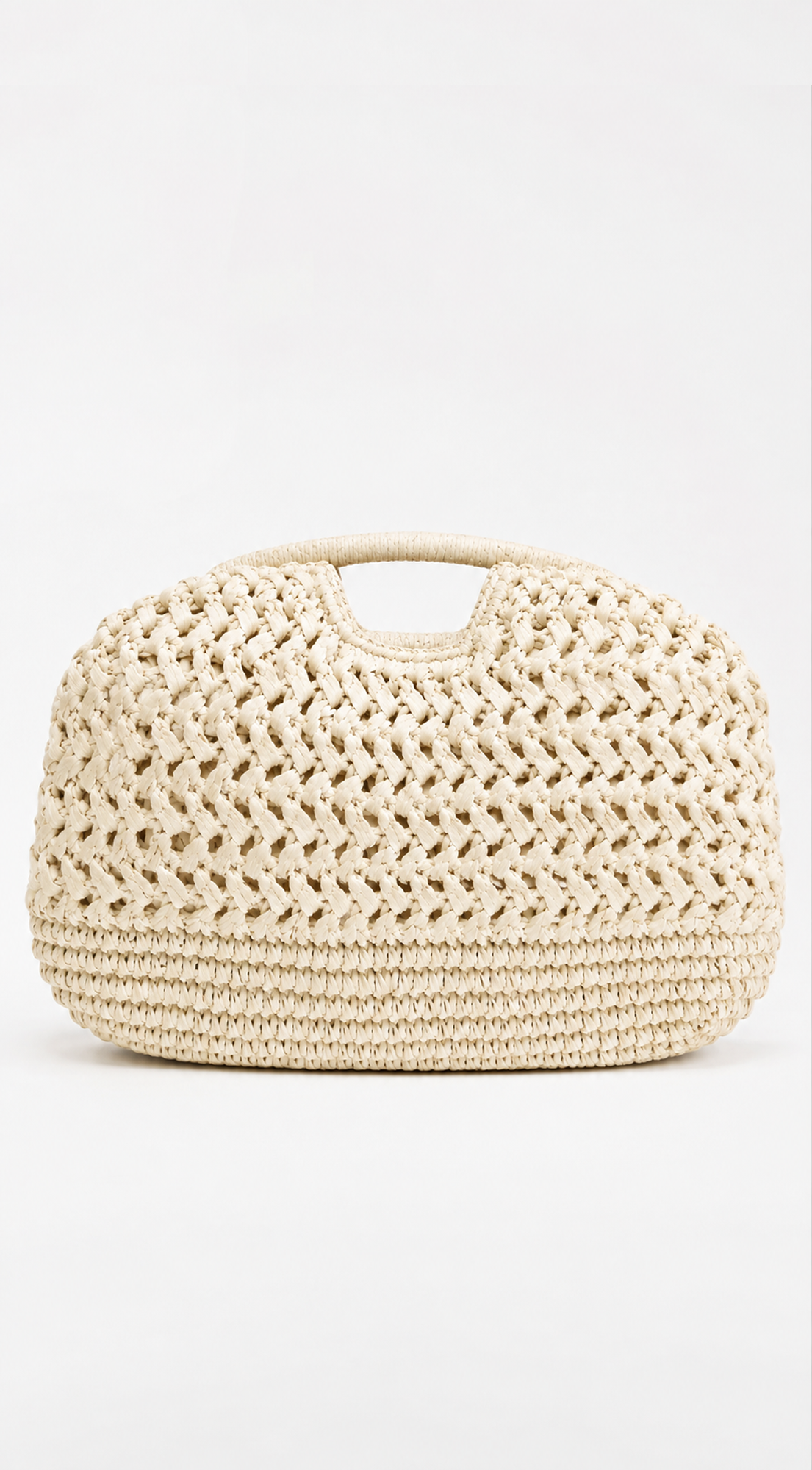 Ivory Woven Clutch Bag
