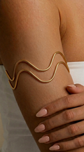 Gold Sculpted Arm Cuff